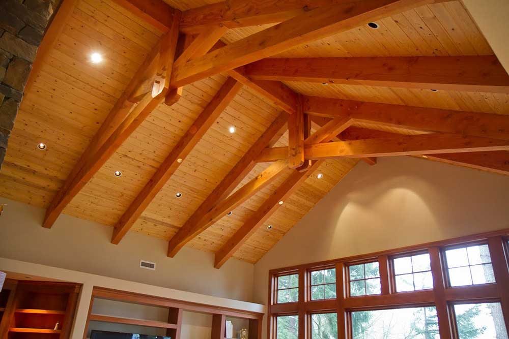Hybrid timber framing highlights the beauty of timber, without being a log cabin.